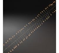 60 Micro Cluster Christmas Lights Amber LEDs Battery Timer Silver Wire Indoor