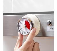 60 Min Magnetic Mechanical Kitchen Countdown Timer Visual Loud White