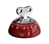 60 Minute Countdown Timer with Magnetic Back for Kitchen Use, Mechanical Spring Powered for Battery Time Tracking on Refrigerator, Microwave, or For Kids Desk (Red)