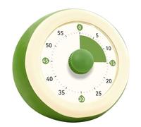 60-Minute Desk Visual Timer for Kids Silent Countdown Clock with Large Number Disk, Kitchen Timers for Classroom Teacher Must Haves, Small Kids Timer Gift for Home School Cooking,White Green