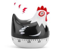60 Minute Mechanical Kitchen Timer Chicken Shaped Timer Cute Cartoon Chicken Kitchen Countdowntimer with Loud Alarm Wind Up Cookingtimer 2.55×2.55inch Mechanical Rotating Reminder Baking Cooking