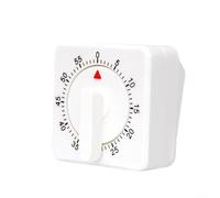 60 Minute Mechanical Kitchen Timer With Loud Alarm Wind Up No Battery Needed For Cooking Baking Roasting Study And Workout Convenient Tabletop Timer(White)