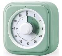 60 Minute Visual Timer for Kids, Silent Countdown Clock, Time Management Tool for Homeschool Supplies, Classroom, Kitchen, Office, Study, Pomodoro (Green)