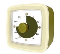 60 Minute Visual Timer for Kids - Silent Kitchen Timer with Shrinking Large Numbers Battery Operated, Countdown Clock Timers for Classroom Must Haves Homeschool Bathroom Gift, White Olive