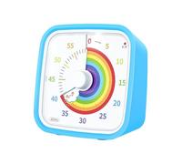 60 Minute Visual Timer - Rainbow Disc Countdown Alarm Clock with Protective Case, Silent Analog Time Display Tool | Time Management Device