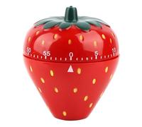 60 Minutes Kitchen Timer, Strawberry Shaped Mechanical Countdown Reminder Plastic Creative Cute Manual Wind-Up Timer with Loud Alarm for Classroom, Home, Study and Cooking,2.68x3.07in