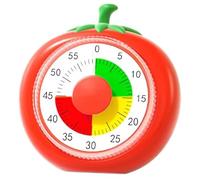 60-Minutes Mechanical Visual Timer For Kids Kitchen 4-Colors Magnetic Countdown Studying Cooking Classroom Teaching Shower Study Loud Alarm Wind-up Stopwatch Time Management