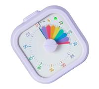 60 Minutes Visual Timer Square Quiet Countdown Alarm Clock Discipline Visualization Kitchen Timer Indoor Clock for Childrens