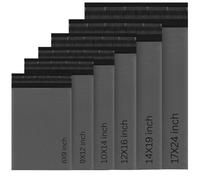 60 Mixed Grey Mailing Bags Strong Self Seal Postal Bags Poly Mailers for Packaging & Shipping Parcels Durable Waterproof Postage Bags in Sizes 6x9 9x12 10x14 12x16 14x19 17x24 Each 10 Bags