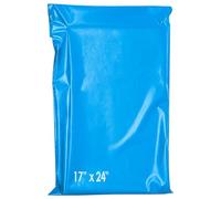 60 Mixed Mailing Postal Self-Seal Closure Plastic Bags, 17x24 Inch Size Envelopes for Posting Clothes, Postal, Packaging, Shipping Bags Tempered Proof, Secure Medium Large Postage Bags Sizes Blue