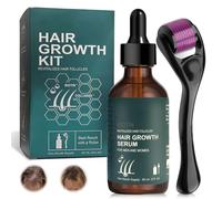 60 ml Hair Growth Serum for Men and Women, with 0.5 mm Roller, Hair Growth Serum, Hair Care Product, Scalp and Hair Strengthening Oil, Anti-Hair Loss, Promotes Thicker and Stronger Hair
