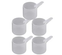60 mL Plastic Measuring Packaging Scoop (= 60 cc/ = 4 tablespoon/ = 2 fl oz), Short Handle - to Measure and Dispense Spices, Granules, Powders, for Seeds Packing (5)