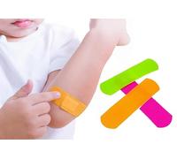 60 Neon Plasters Wash Proof Detectable Coloured First Aid Dressing Gauze Padded