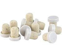 60 New Corks for Wine Bottle STOPPERS White Plastic TOP FLANGED