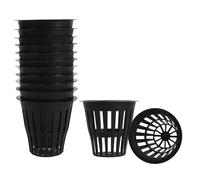 60 Pack 2 Inch Net Cup Pots with Self-Watering Wick & Plant Labels, Reusable Slotted Mesh Baskets for Hydroponic & Aquaponic Systems, Mason Jars, Orchid Kratky, Vegetable Gardening and Indoor Growing