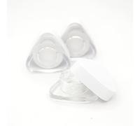 60 Pack 5ml Triangle Glass Jars with Resistant Black Lids - Clear Neck Design for Cosmetics Oils Concentrates