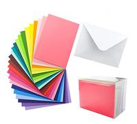 60 Pack A7 Colored Blank Cards and Envelopes 5x7 inch, 24 Assorted Colors Folded Greeting Cards, Self Seal White Envelopes and Thank You Cards for Invitations, Weddings, Postcards, Birthday