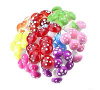 60 Pack Artificial Foam Toadstools Mushroom Garden Ornaments for DIY FAIRYs Landscaping Succulent Planters Home Decor Colorful