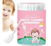 60 Pack Baby Gauze Tongue Cleaner Soft Cleaning Stick, Ba-by Toothbrush Clean-er, Tongue Cleaner, Cleaning Stick Dent-al Care for 0-36 Month Baby