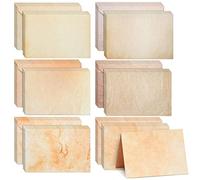 60 Pack Blank Cards and Envelopes 10 x 15 cm, Vintage Stationery for Card Making, Party Invitations, Announcements, Scrapbooking, Blank Inside, 6 Assorted Antique Designs