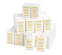 60-Pack Bulk Pocket-Size Travel Tissues Packs for Graduation, Hen Party, Items for Wedding Favours for Guests, Happy Tears Tissue for Wedding, Individual Use (10 Sheets Per Pack)