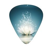 60 Pack Custom Guitar Picks Personalized Asian Lotus Flower Print Guitar Picks Guitar Bass Ukulele Accessories Gifts For Men Women