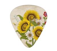 60 Pack Custom Guitar Picks Personalized Bees Sunflowers Daisy Rose Flowers Print Guitar Picks Guitar Bass Ukulele Accessories Gifts For Men Women