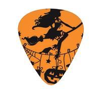 60 Pack Custom Guitar Picks Personalized Halloween Witch Flying Print Guitar Picks Guitar Bass Ukulele Accessories Gifts For Men Women