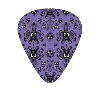 60 Pack Custom Guitar Picks Personalized Horror Pattern On Purple Background Print Guitar Picks Guitar Bass Ukulele Accessories Gifts For Men Women