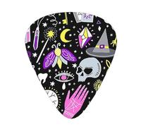 60 Pack Custom Guitar Picks Personalized Magic Witch Witchcraft Bohemian Drawing Print Guitar Picks Guitar Bass Ukulele Accessories Gifts For Men Women