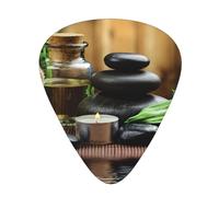 60 Pack Custom Guitar Picks Personalized Stones And Spa Oil On The Wood Near A Pond Print Guitar Picks Guitar Bass Ukulele Accessories Gifts For Men Women