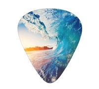 60 Pack Custom Guitar Picks Personalized Sunset Sea Surfing Seascape Print Guitar Picks Guitar Bass Ukulele Accessories Gifts For Men Women