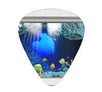 60 Pack Custom Guitar Picks Personalized Wall Underwater World Fish Print Guitar Picks Guitar Bass Ukulele Accessories Gifts For Men Women