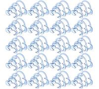 60 Pack Dental Cheek Retractor Mouth Opener Cheek and Lip Retractor with 3 Pack Teeth Shade Guide for Speak Out Game Teeth Whitening Clear Blue C Shape (Size S, M, L)