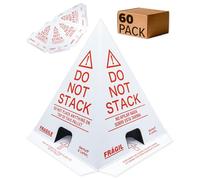 60-Pack Do Not Stack Pallet Cones for Shipping Pallets | Trilingual 10x8x8 | 60-Pack Do Not Stack Pallet Cones for Shipping Pallets | Water-Resistant Cardboard Box & Carton Protection Industrial Use