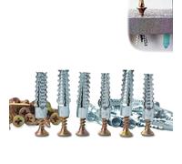 60 Pack Hollow Wall Anchor with Screws,Loose Hinge Hole Repair Kit for Wall