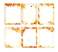 60 Pack Maple Leaves Stationery Letterhead Paper Hello fall Letter Paper 8.5 x 11 Inch Red Leaf Themed Decorative Printer Paper for Wedding Birthday Invitation Office Printing Supplies