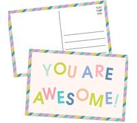 60-Pack Motivational Postcards - 4x6 Uplifting Cards with Positive Affirmations for Children & Adults