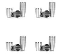 60-Pack Stainless Steel Shot Glasses - 30 ml (1 oz) Portable Camping & Travel Cups for Whiskey, Vodka, Coffee - Durable Easy-Clean Silver
