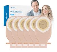 60 Pack Stoma Bags Ostomy Supplies, 15-65 mm Drainable Stoma Bags for Ileostomy Stoma Care, Colostomy Bags with Hook and Loop, Cut to Fit