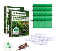 60 Pack Strong Peppermint Oil Mice Repellent Balls,Natural Mouse, Rat, Squirrel & Rodent Repellent for Home Indoor Outdoor, Lasts up to 90 Days, Safe for Kids & Pets, for Garage, Car, Attic (2 Boxes)