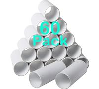 60 Pack Thick Cardboard Tubes for Crafts - Bulk Craft Rolls - Round Cardboard Tubes - Toilet Paper Rolls Crafts - Craft Tubes - Paper Tube for Arts & Crafts - 1.57 x 3.9 Inches - White