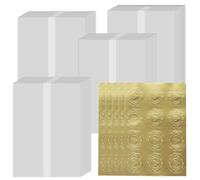 60 Pack Vellum Jackets for 5x7 Wedding Invitations Pre Folded Vellum Paper Jackets with 60 Sealing Stickers Translucent Thickened Invitation Paper Wrap Liners for DIY Postcards Scrapbook Envelopes
