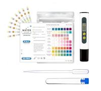 60 Pack Water Test Strips,Water Testing Kits for Drinking Water,Water Testing Kit,Home Water Test Kits Bring Test Tube,Dropper,Temperature Paper and Tds Test Pen,Ph,Hardness,Chlorine,Lead, Iron,Copper