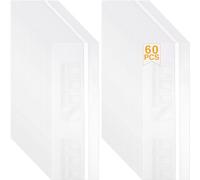 60 Pack Window Fly Traps, Window Fly Stickers Indoor, Sticky Fly Traps, Fly Catcher for Home