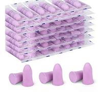 60 Pairs Foam Earplugs, Ergonomic Design Soft Ear Plugs for Sleeping, 35dB SNR Noise Cancelling Hypoallergenic Earplugs for Concerts Loud Music/Shooting Guns/Work Construction, Purple