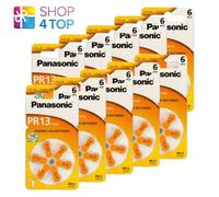 60 Panasonic Size 13 Hearing Aid Batteries Cell Button Pr48 Quality Expiry 2027