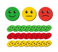 60 Pcs 1” Red Green Yellow Smiley Face Magnets, Colored Magnetic Dots for Whiteboard, Refrigerator, Office, Classroom