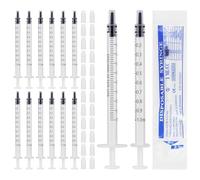 60 PCS 1ml Syringes,Colostrum Syringes with Cap,Plastic Syringe,Lab Syringes Individually Packed,Syringe 1ml for Measuring Liquids,Scientific Labs,Plant Watering,Pet Feeding(No Needle)