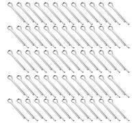 60 Pcs 2.5mm x 35mm 304 Stainless Steel Cotter Pin, Split Pin Fastener Clips Split Cotter for Household Appliances, Sports Equipment, Car Mechanics Repair (Silver)